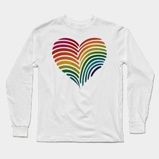 Love Matters Rainbow Fingerprint Long Sleeve T-Shirt